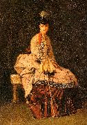  Jules-Adolphe Goupil Lady Seated Germany oil painting artist